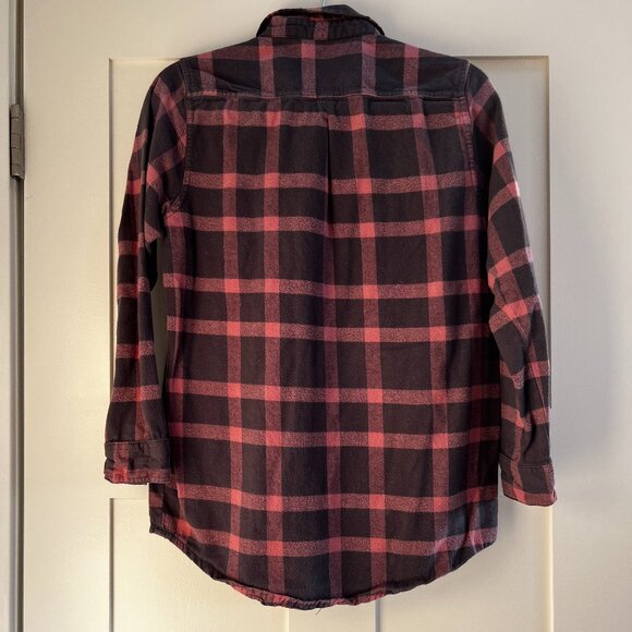 Pink and Grey Plaid Flannel - Picture 2 of 5
